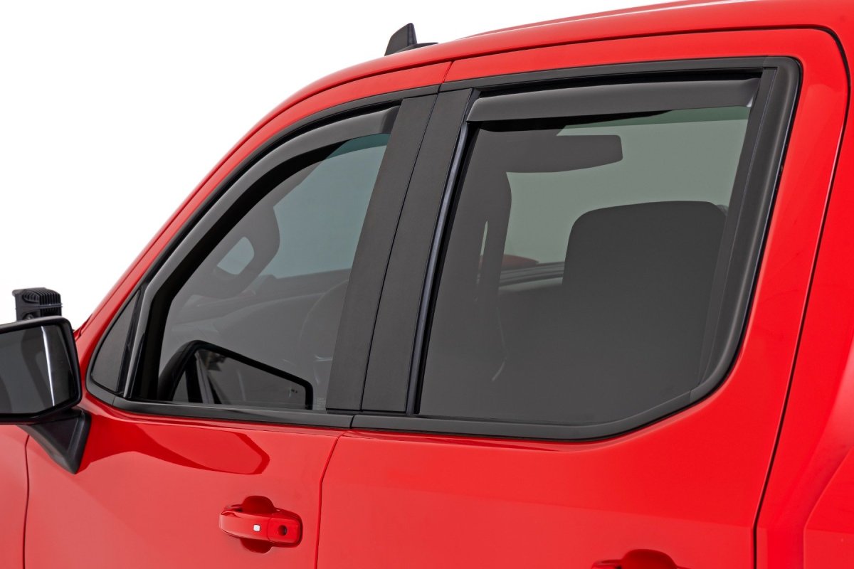 Chevrolet 1500 Side Window Deflectors - Rough Country - In Channel Rain Guard - '19-'25